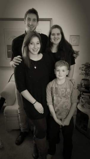 The four kids back together again - December 2015